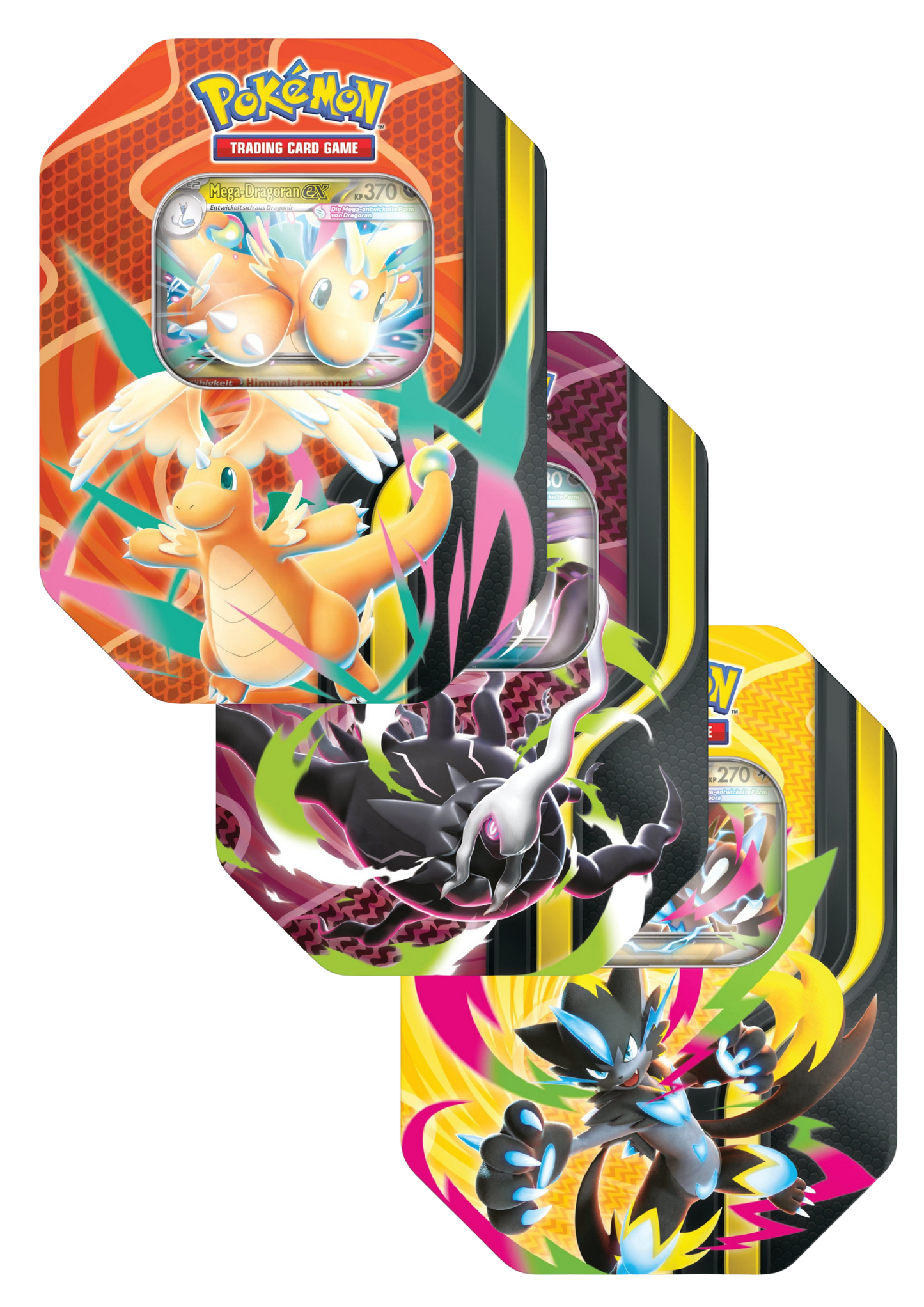Pokémon TCG - Mega Dragoran / Mega Zeraora / Mega Darkrai Tin [DE]