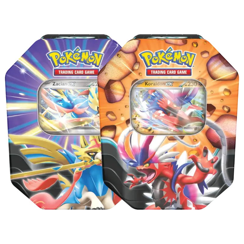 Pokémon TCG - Slashing Legends Koraidon-ex / Zacian-ex Tins [EN]