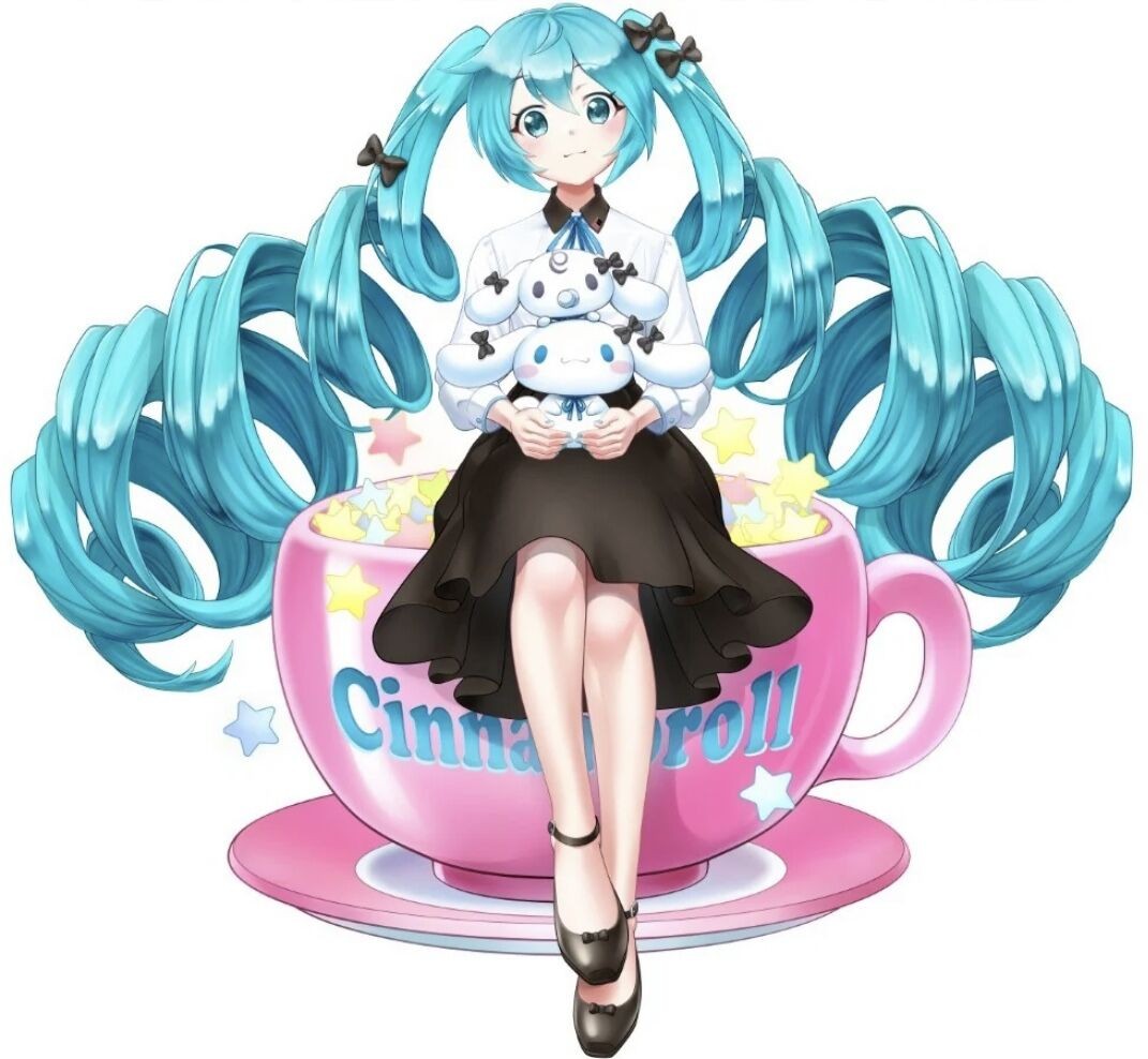 Hatsune Miku - Hatsune Miku x Cinnamoroll Milk Ver. Premium Chokonose / Perching - SEGA Prize