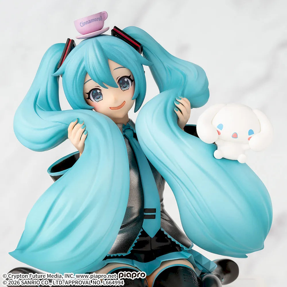 Hatsune Miku - Hatsune Miku x Cinnamoroll Fluffy Ver. Premium Chokonose / Perching - SEGA Prize