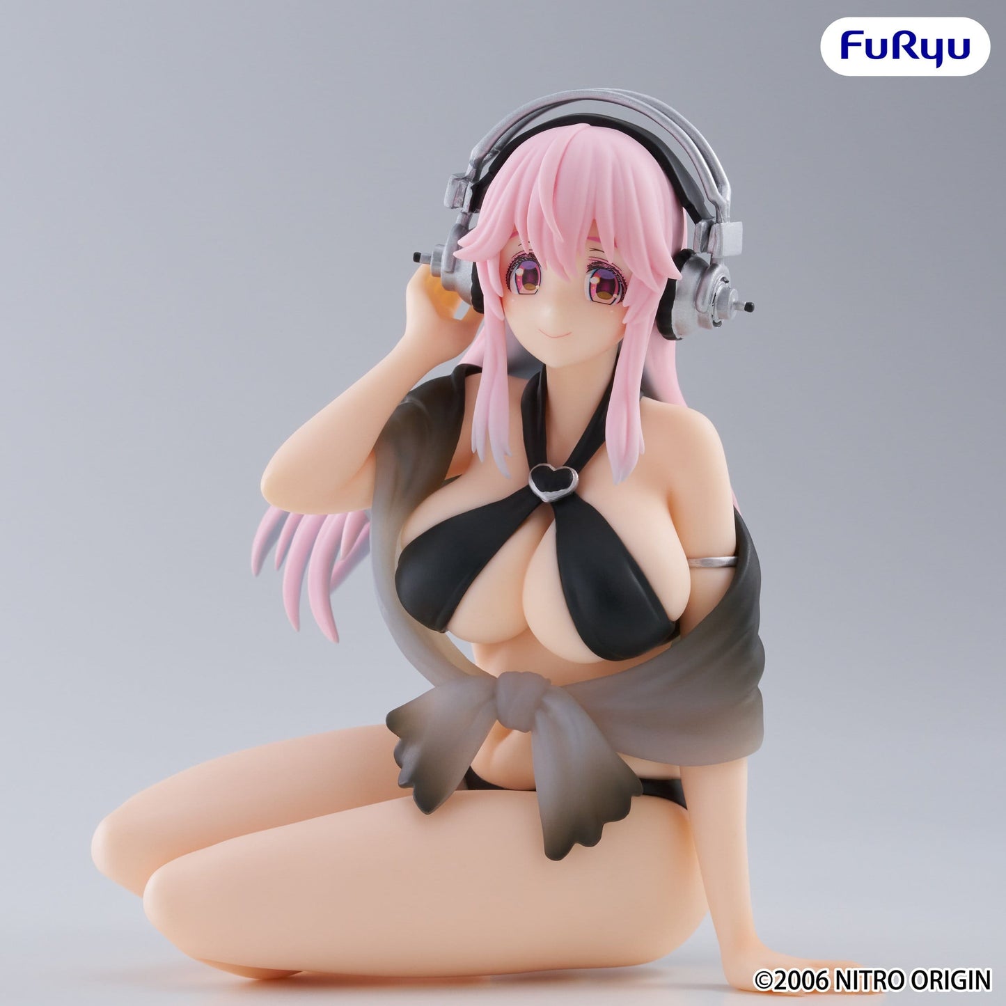 Super Sonico - Swimsuit Black Color Ver. Noodle Stopper - FuRyu Prize