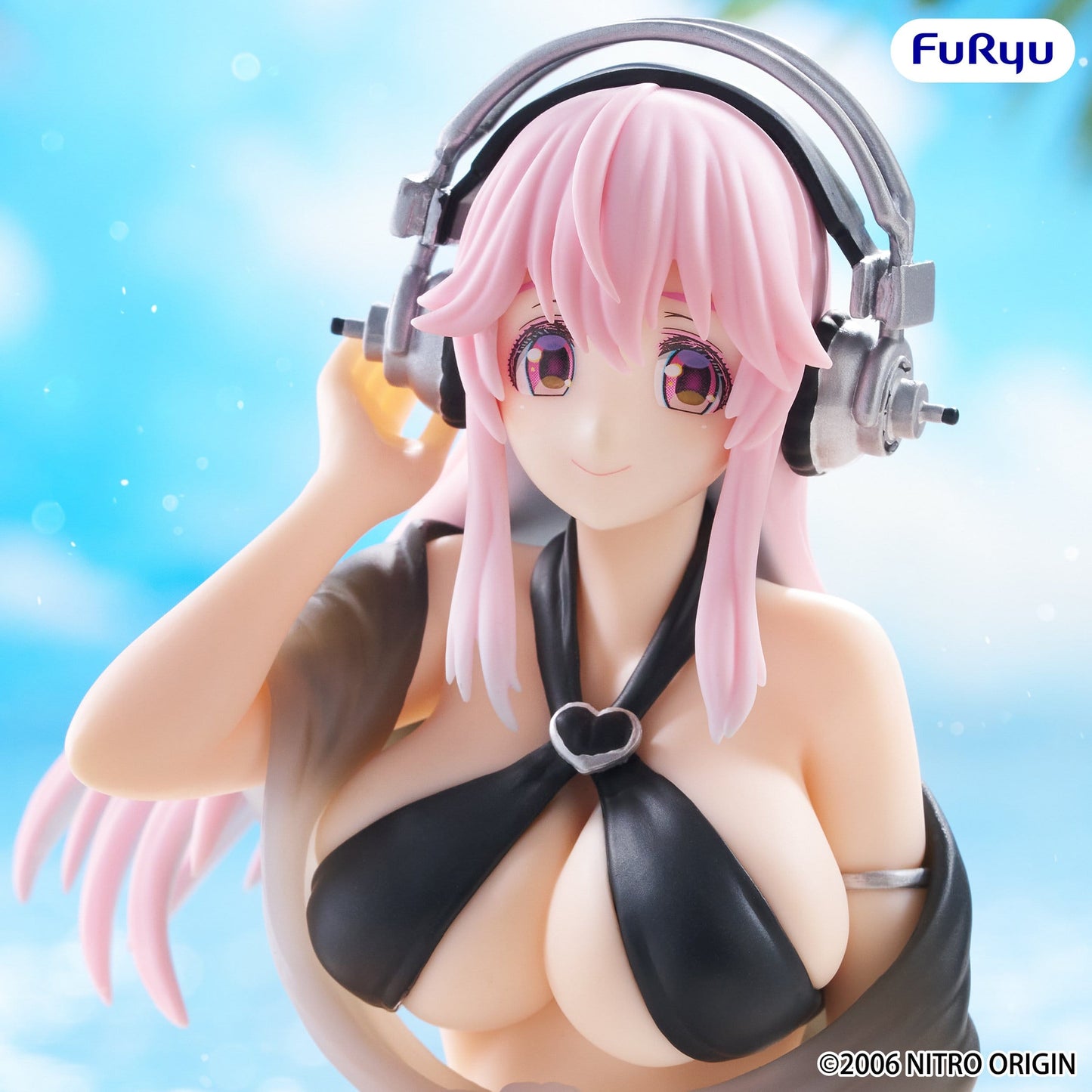Super Sonico - Swimsuit Black Color Ver. Noodle Stopper - FuRyu Prize