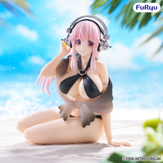 Super Sonico - Swimsuit Black Color Ver. Noodle Stopper - FuRyu Prize