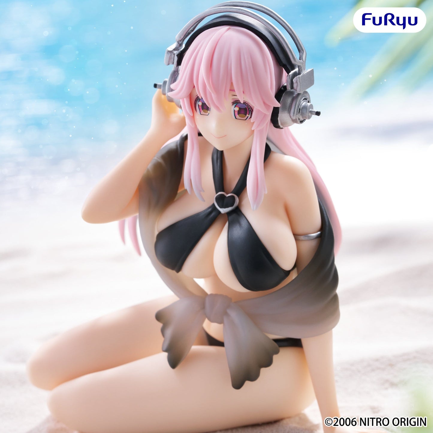 Super Sonico - Swimsuit Black Color Ver. Noodle Stopper - FuRyu Prize