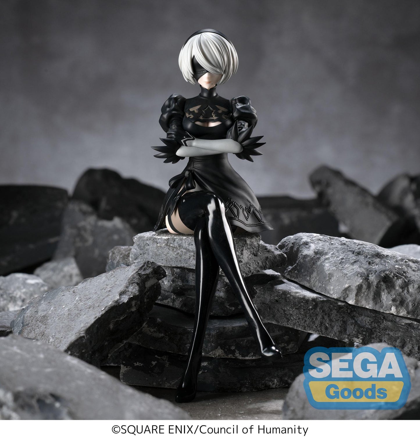 NieR:Automata Ver1.1a - 2B Premium Chokonose / Perching - SEGA Prize
