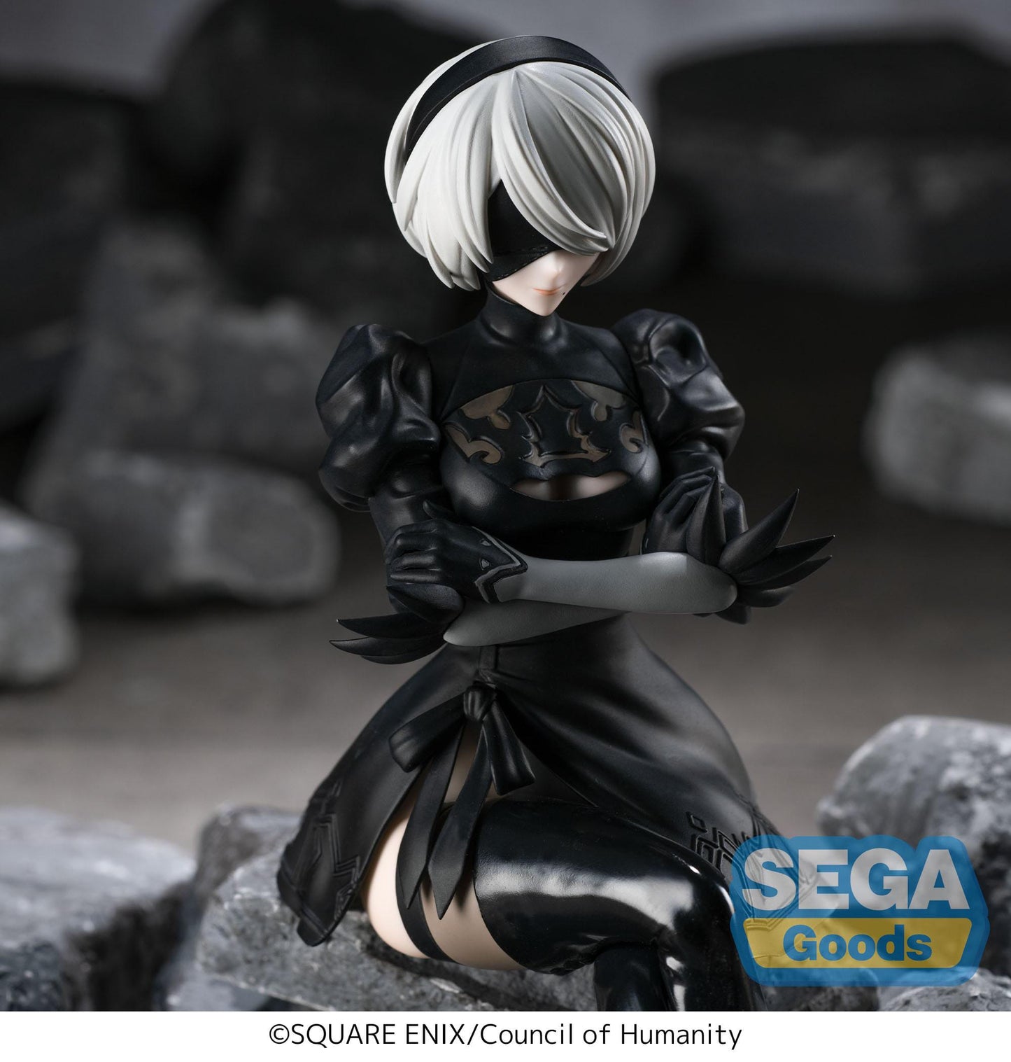 NieR:Automata Ver1.1a - 2B Premium Chokonose / Perching - SEGA Prize