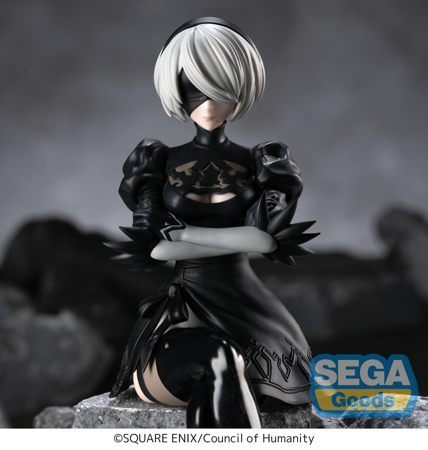 NieR:Automata Ver1.1a - 2B Premium Chokonose / Perching - SEGA Prize